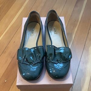 Miu Miu Patent Leather Grey Women's Shoes